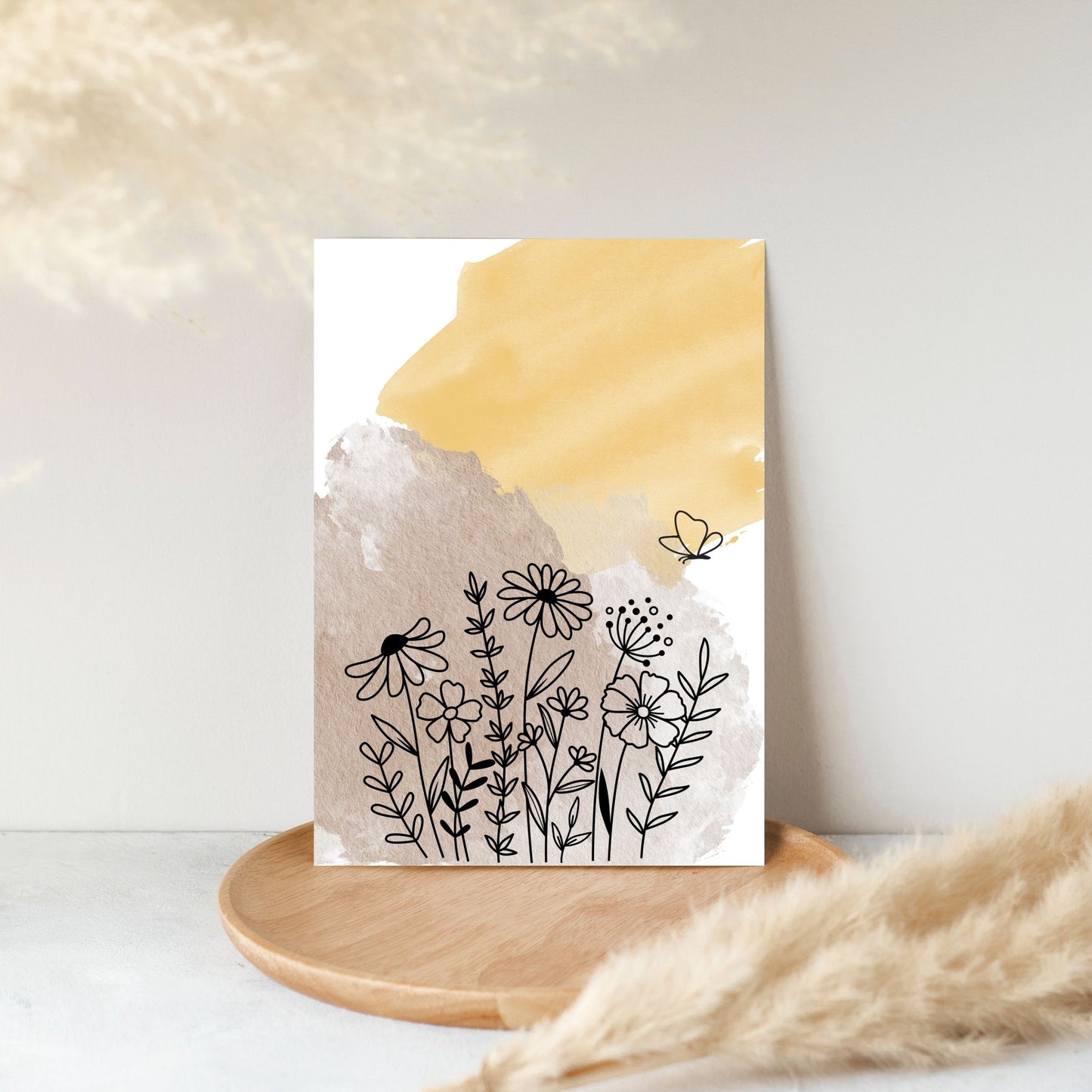 BNC142 - Watercolor Floral Blank