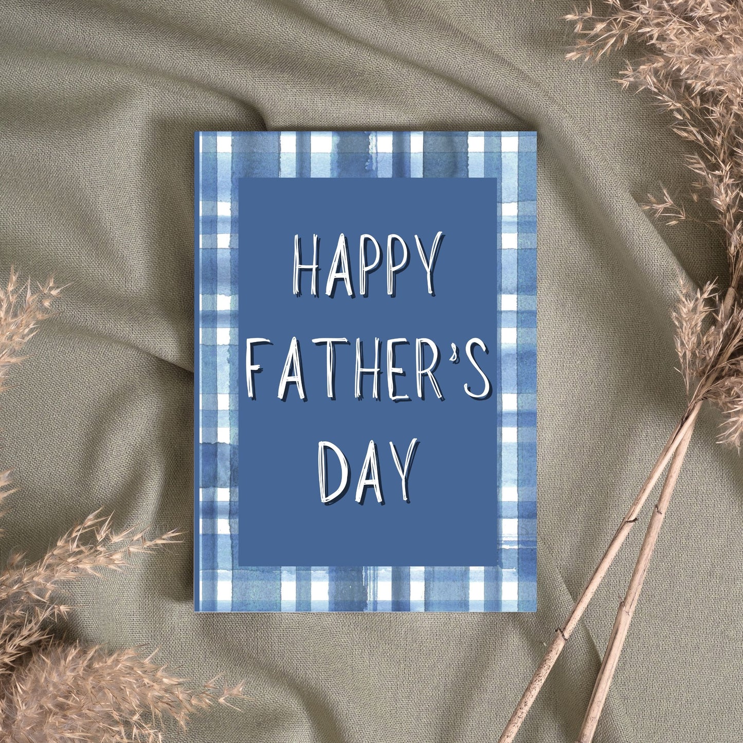 FD119 - Happy Father's Day Plaid Card