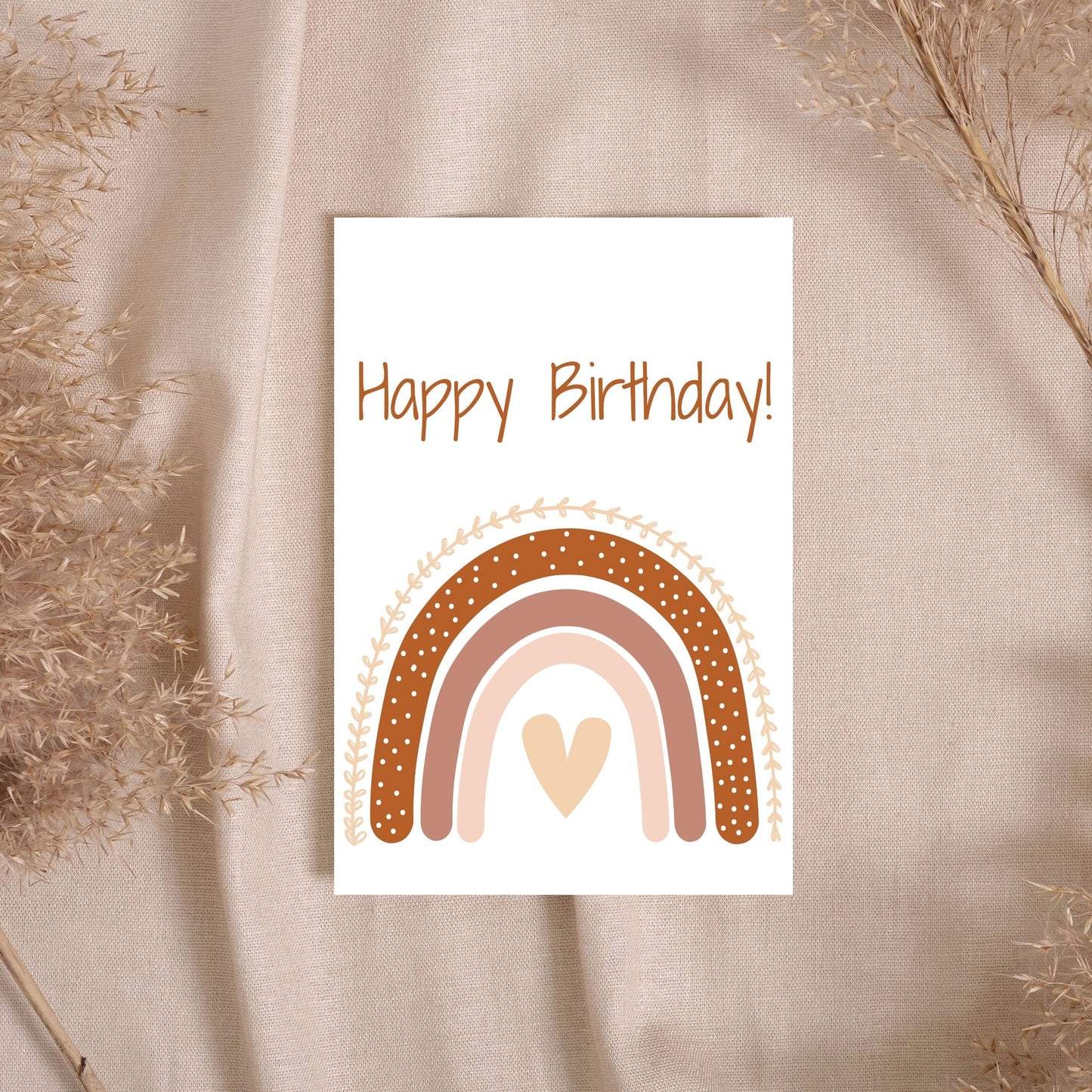 KBD036 - Happy Birthday Rainbow Card (Girl)