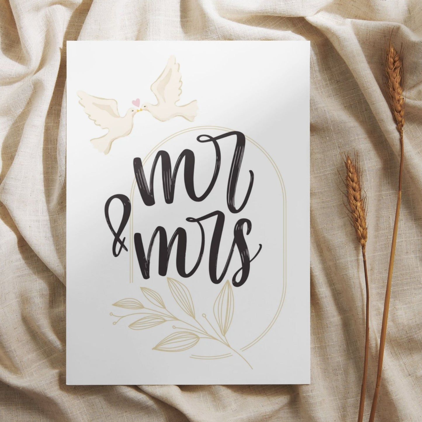 WED088 - Mr & Mrs Dove Wedding Card