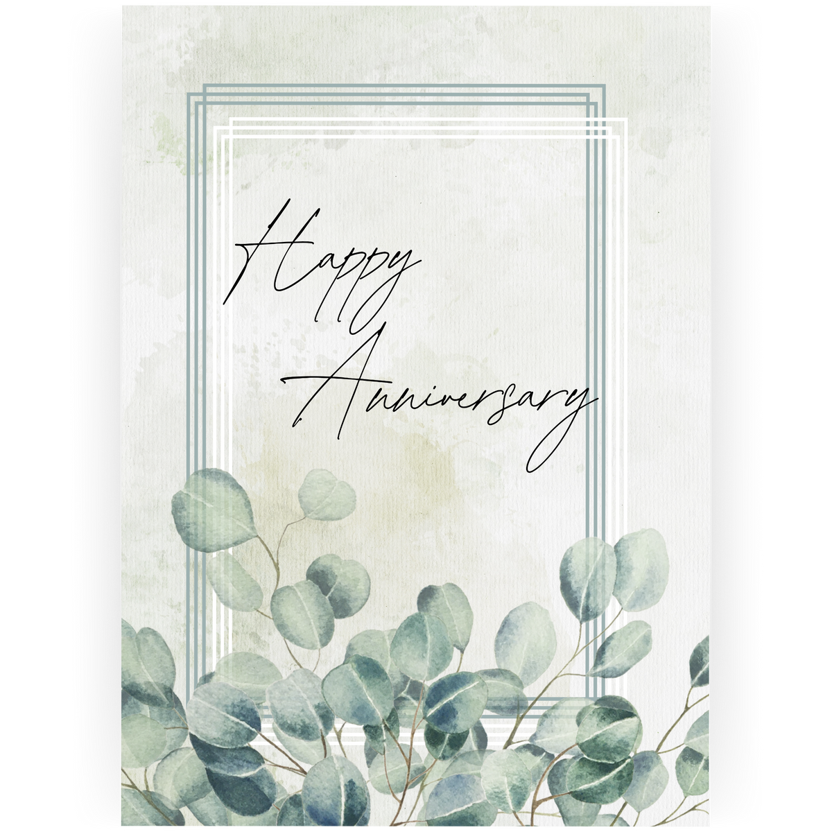 ANY121 - Greenery Happy Anniversary Card