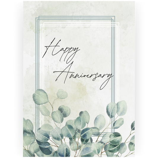 ANY121 - Greenery Happy Anniversary Card