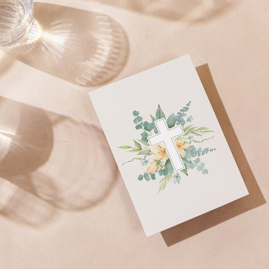 BAP073 - Spring Cross Baptism Card