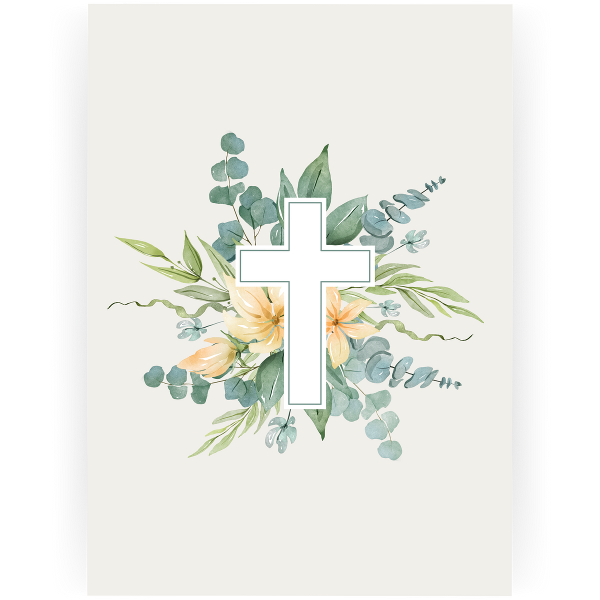 BAP073 - Spring Cross Baptism Card
