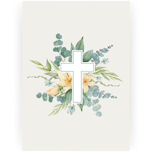 BAP073 - Spring Cross Baptism Card