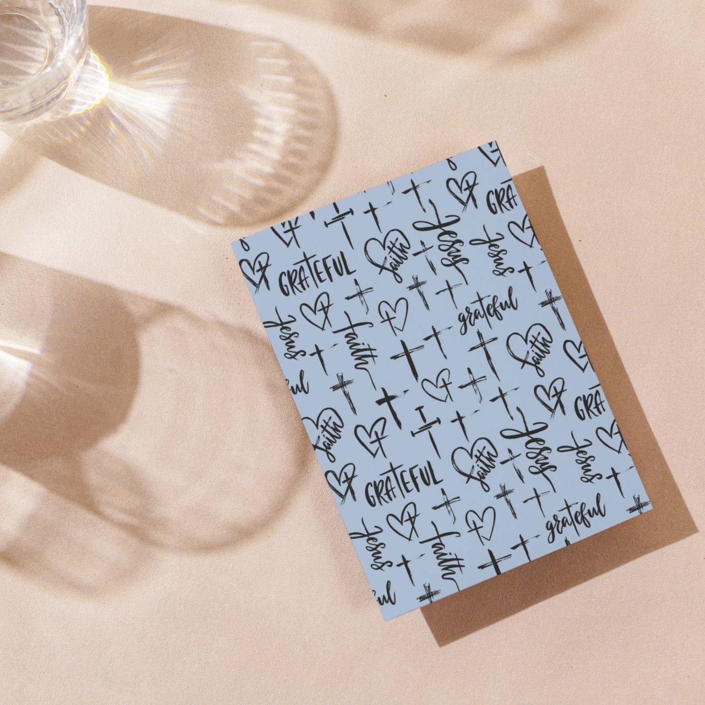 BAP077 - Blue Doodle Baptism Card