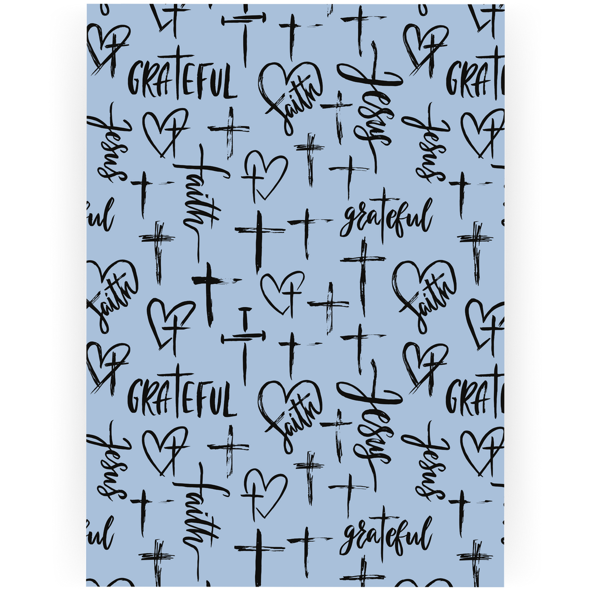 BAP077 - Blue Doodle Baptism Card
