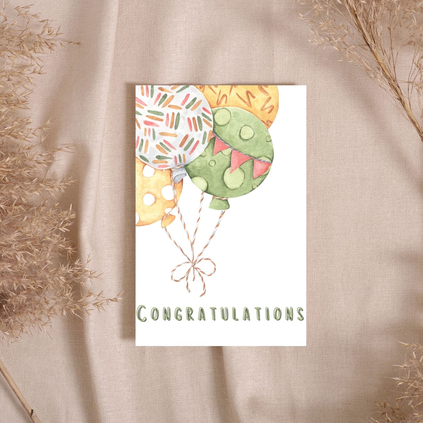 BBY053 - Ballons Congratulations Baby Card