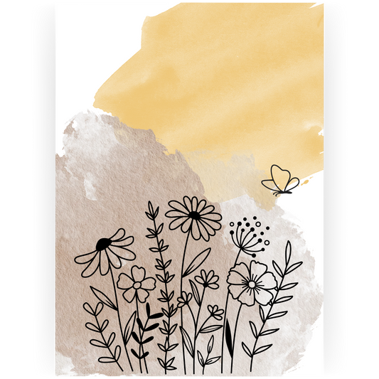 BNC142 - Watercolor Floral Blank