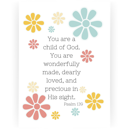 BYD082 - You Are a Child of God Baby Dedication Card