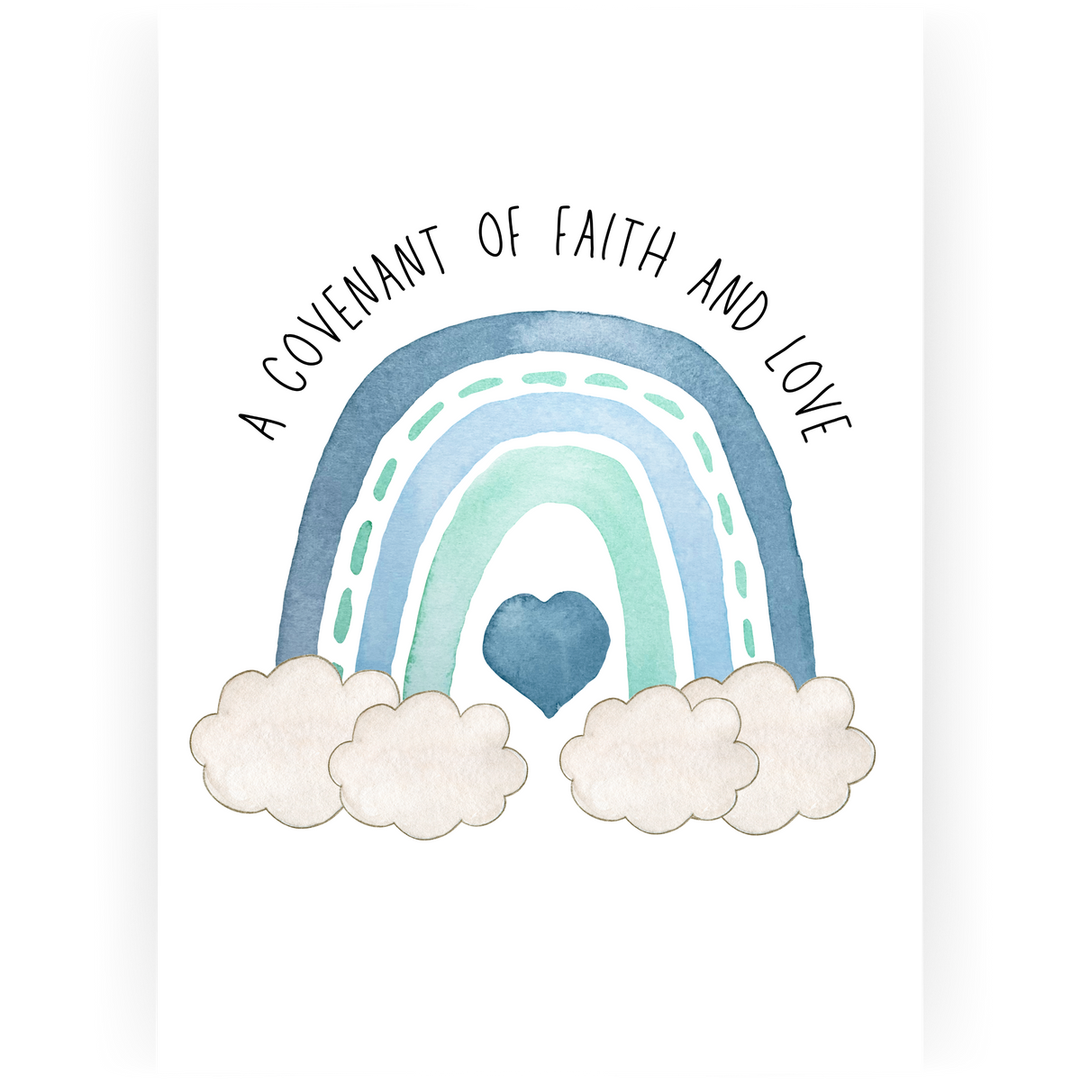 BYD084 - A Covenant of Faith & Love Baby Dedication Card