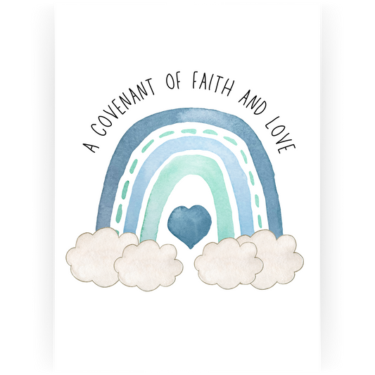 BYD084 - A Covenant of Faith & Love Baby Dedication Card