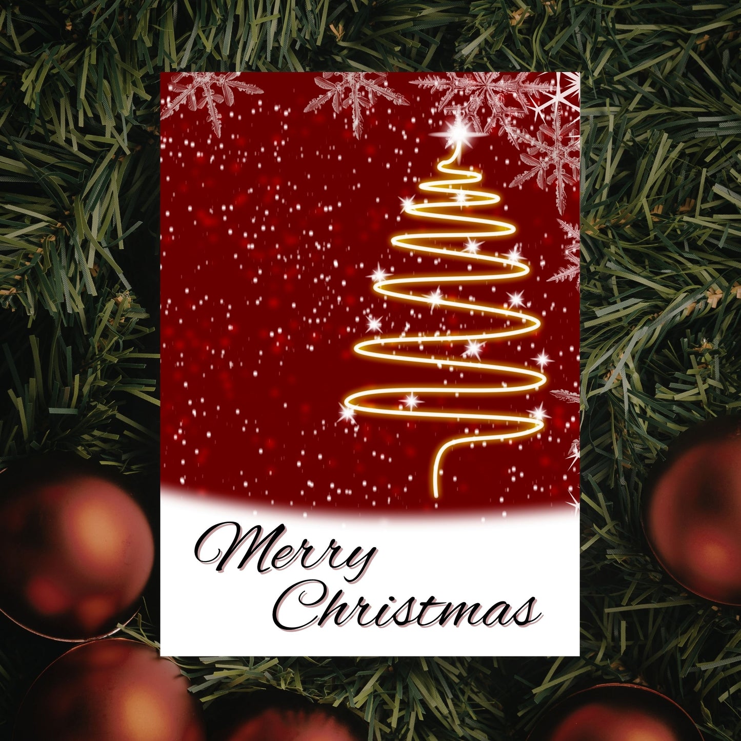 CHR070 - Merry Christmas Gold Tree