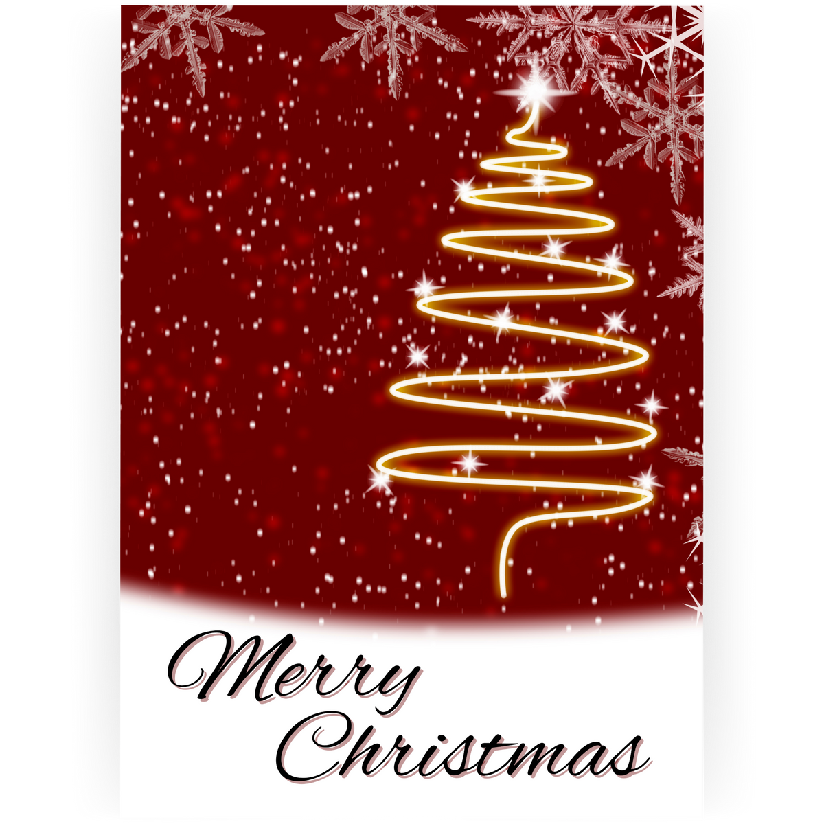 CHR070 - Merry Christmas Gold Tree