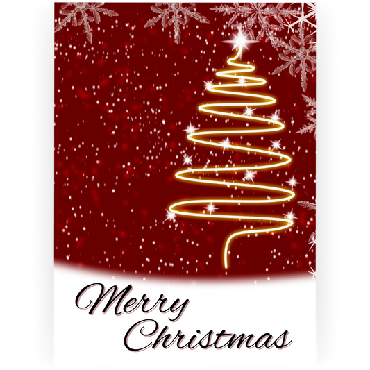 CHR070 - Merry Christmas Gold Tree