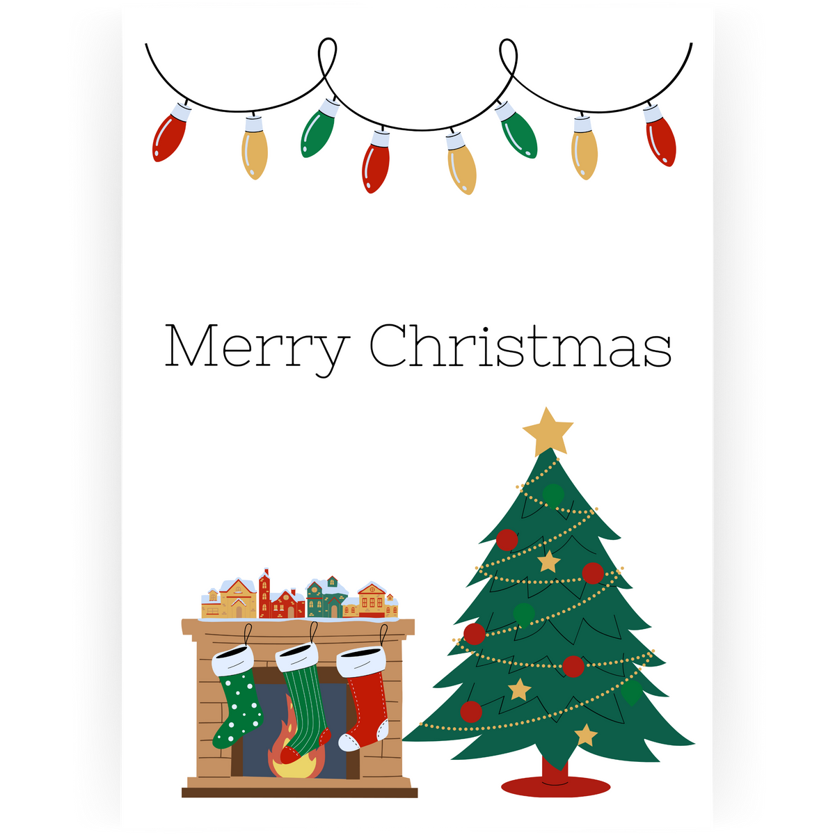 CHR071 - Fireplace Christmas Card