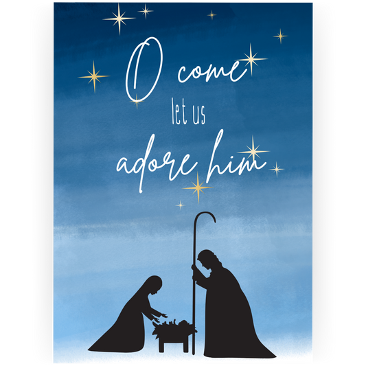 CHR106 - Come Let Us Adore Him Christmas Card