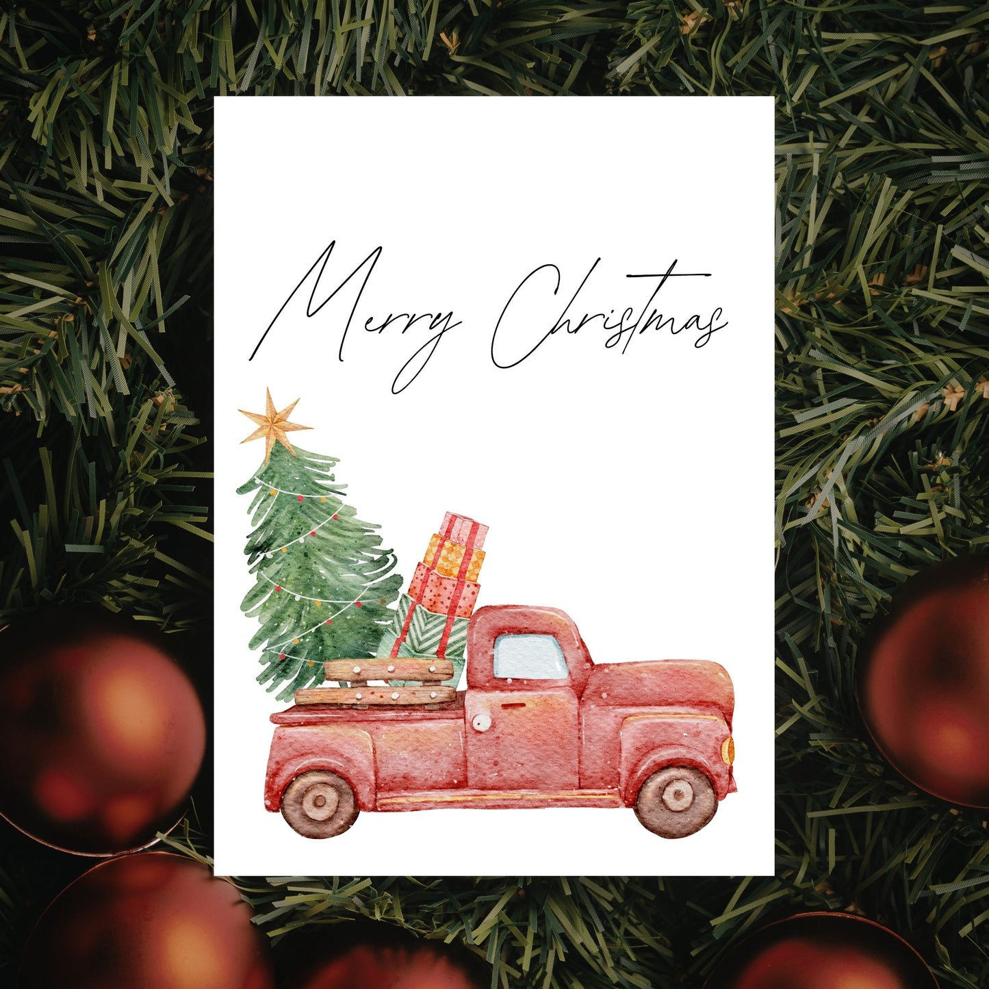 CHR122 - Merry Christmas Red Truck