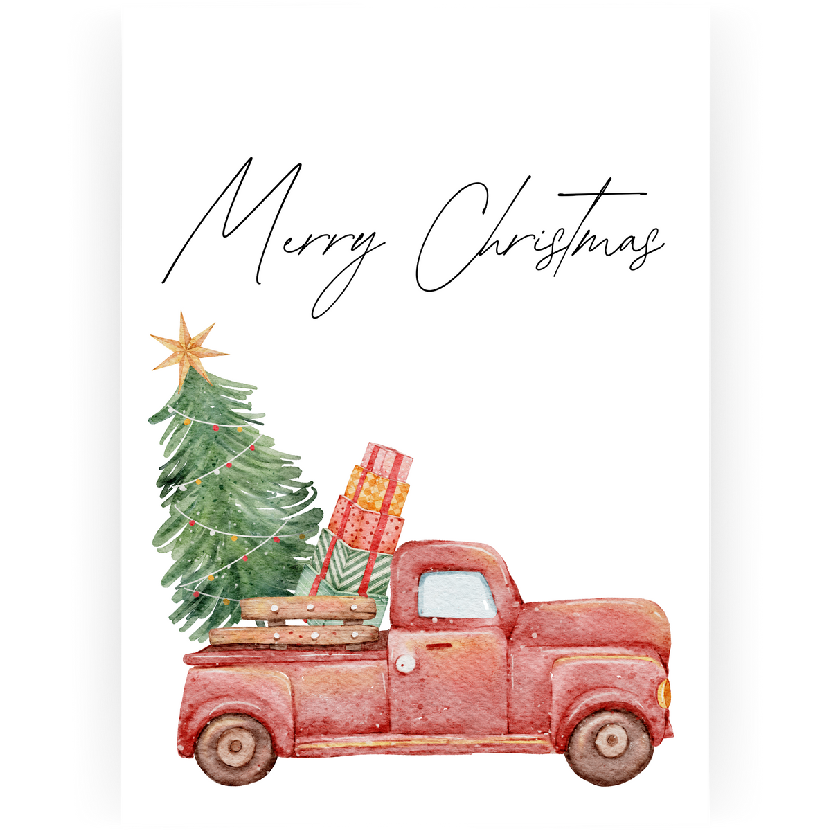CHR122 - Merry Christmas Red Truck