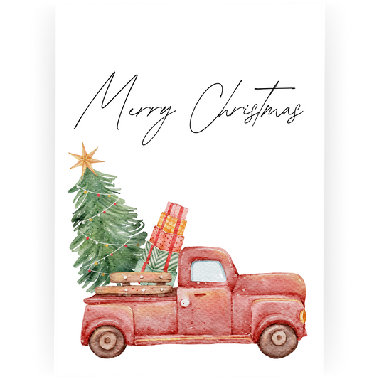 CHR122 - Merry Christmas Red Truck
