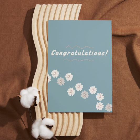 CON054 - Congratulations Teal Floral