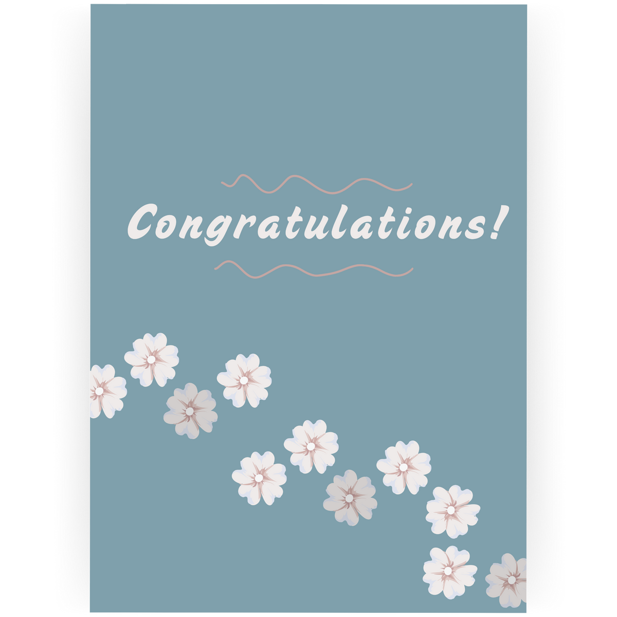 CON054 - Congratulations Teal Floral