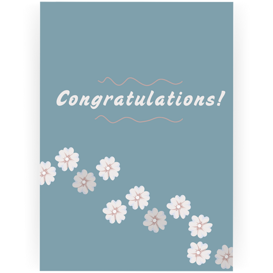 CON054 - Congratulations Teal Floral