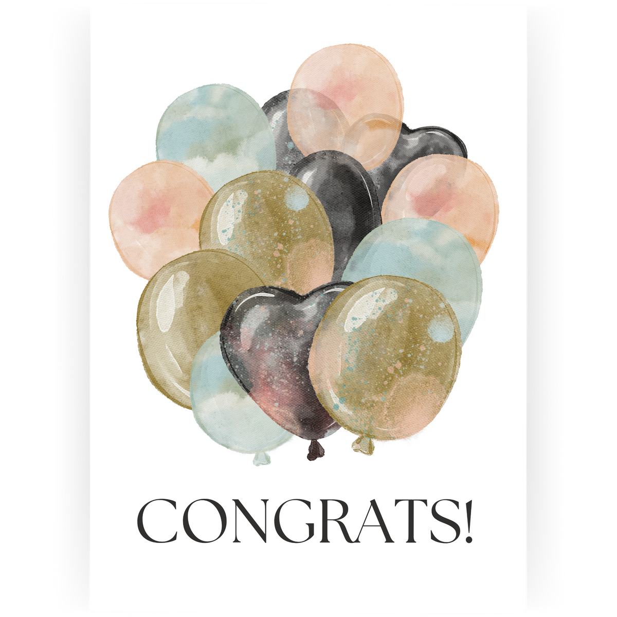 CON055 - Balloon Bouquet Congrats Card