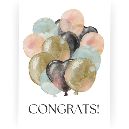 CON055 - Balloon Bouquet Congrats Card