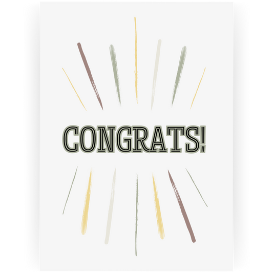 CON140 - Sunburst Congrats Card
