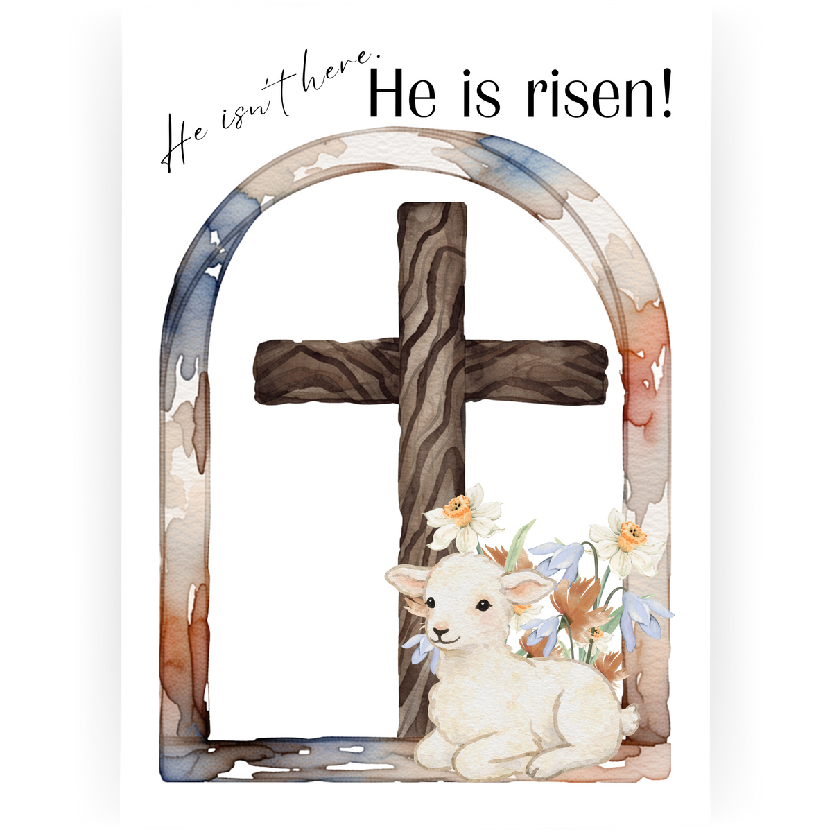 EAS099 - He Isn't Here Easter Card
