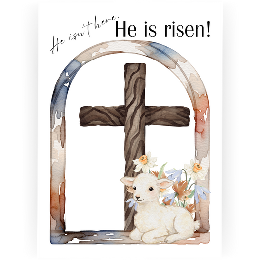 EAS099 - He Isn't Here Easter Card