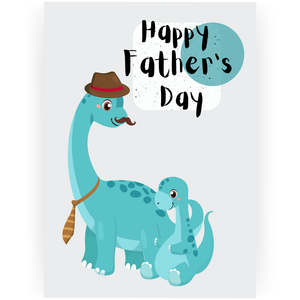 FD117 - Dinosaur Happy Father's Day Card