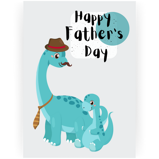 FD117 - Dinosaur Happy Father's Day Card