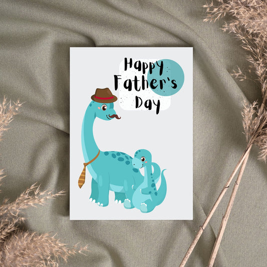 FD117 - Dinosaur Happy Father's Day Card