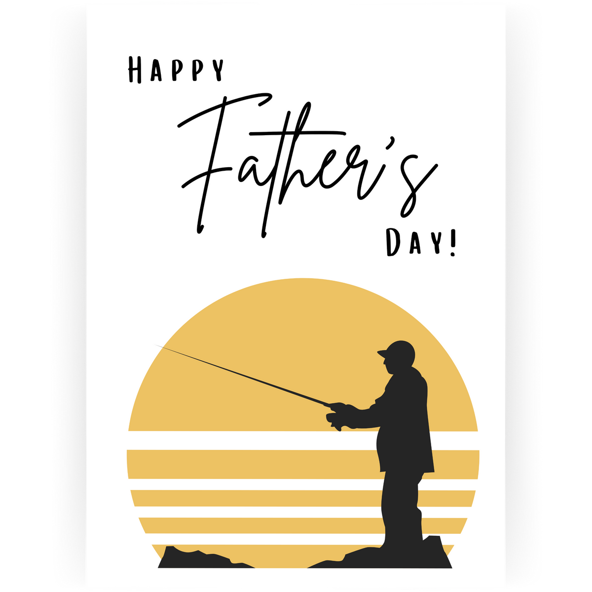 FD118 - Happy Father's Day Fishing Card