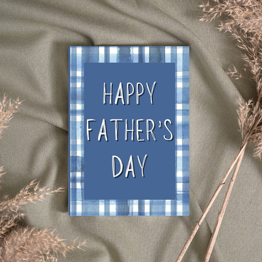 FD119 - Happy Father's Day Plaid Card