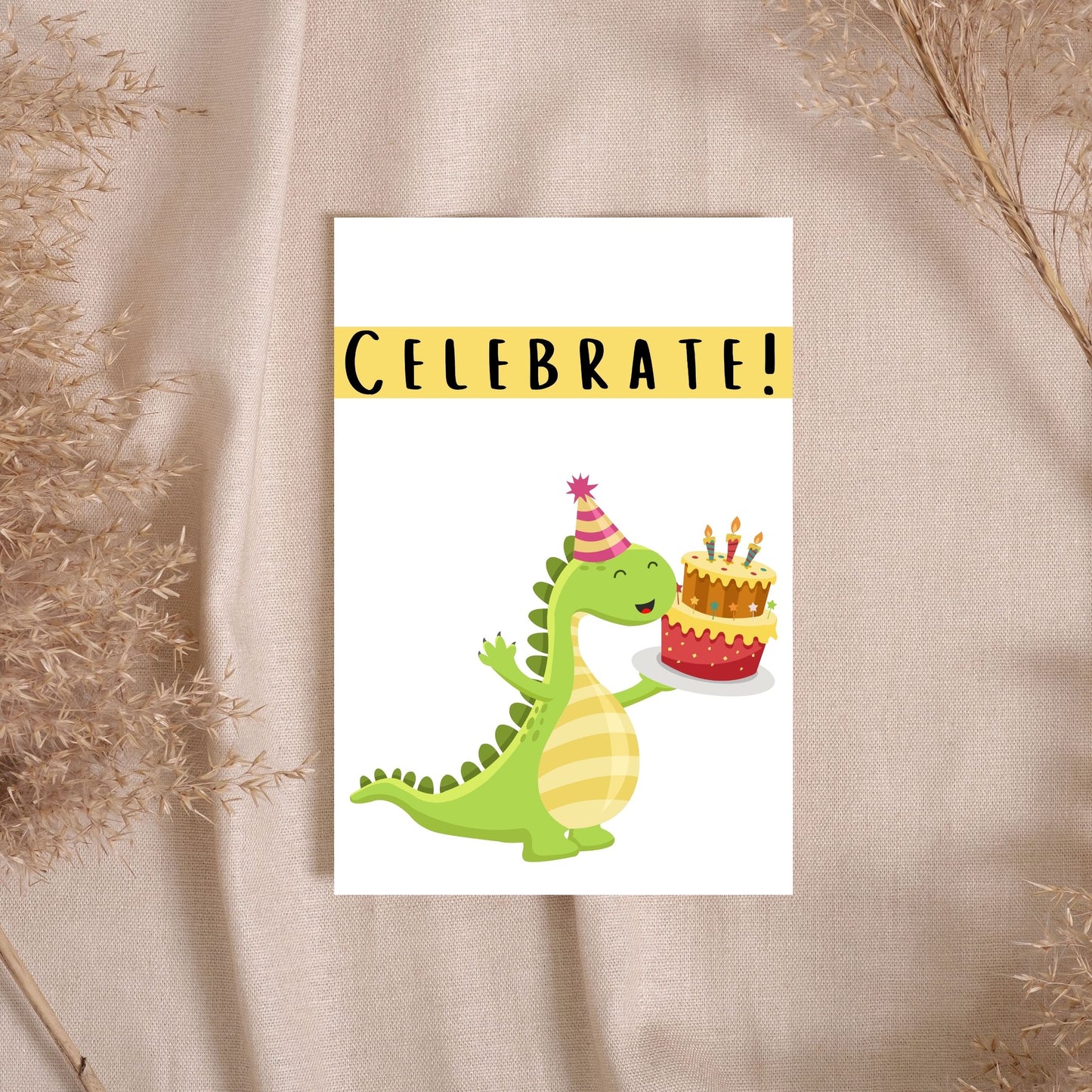 KBD032 - Celebrate Dinosaur Birthday Card