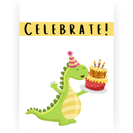 KBD032 - Celebrate Dinosaur Birthday Card