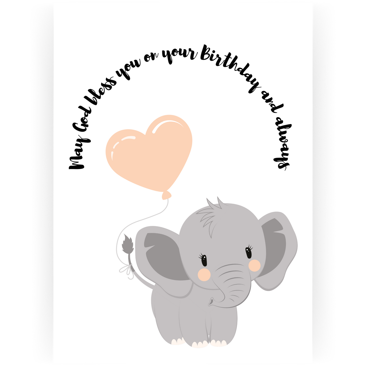 KBD033 - May God Bless You Girl Birthday Card