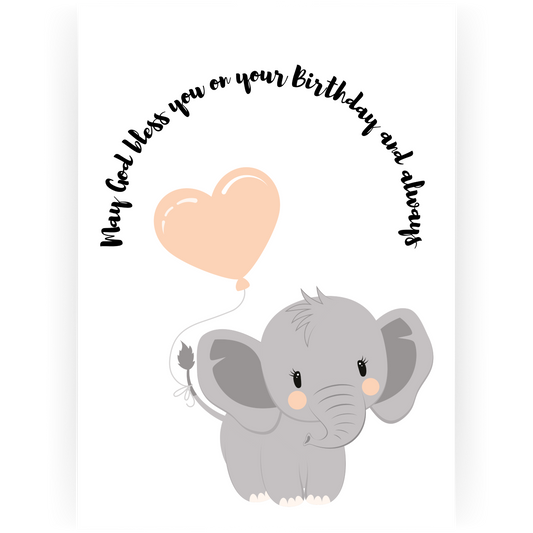 KBD033 - May God Bless You Girl Birthday Card