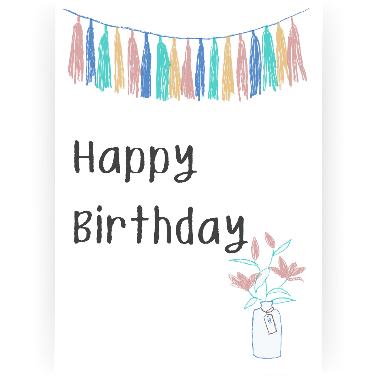 KBD035 - Happy Birthday Garland (Girl)