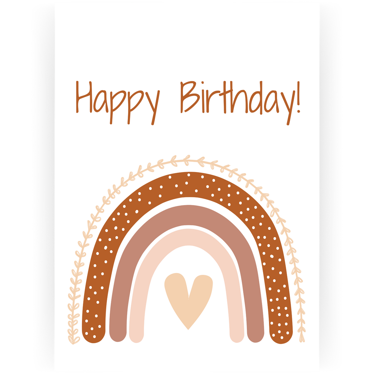 KBD036 - Happy Birthday Rainbow Card (Girl)