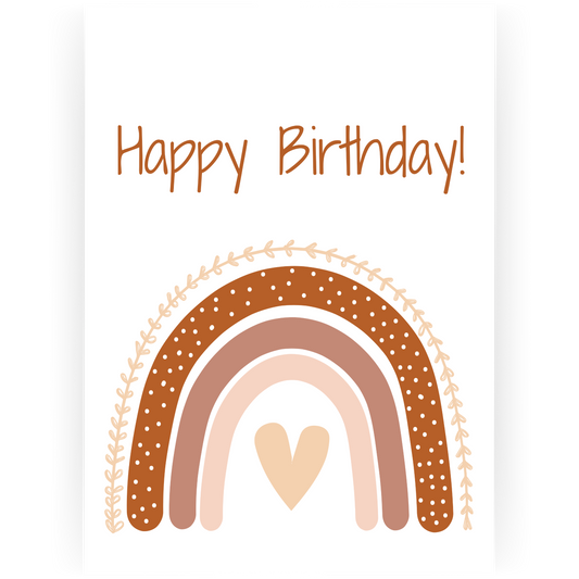 KBD036 - Happy Birthday Rainbow Card (Girl)