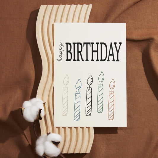 MBD025 - Candles Happy Birthday Card