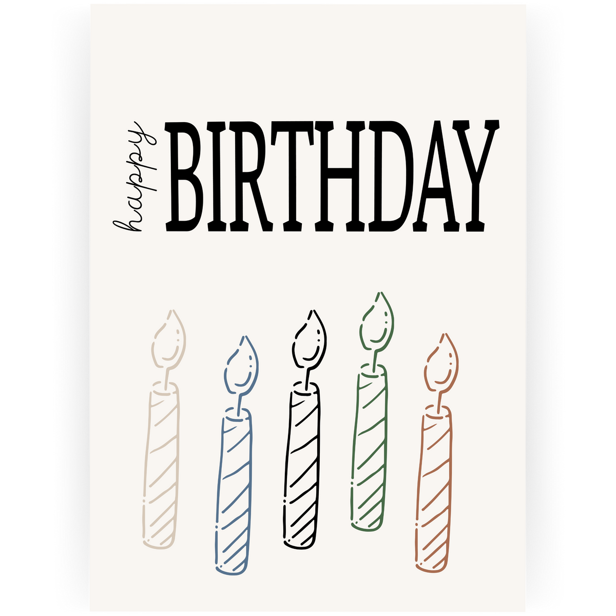 MBD025 - Candles Happy Birthday Card