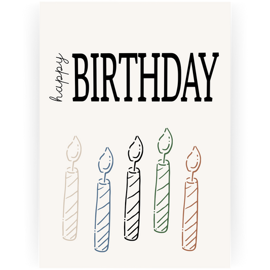 MBD025 - Candles Happy Birthday Card
