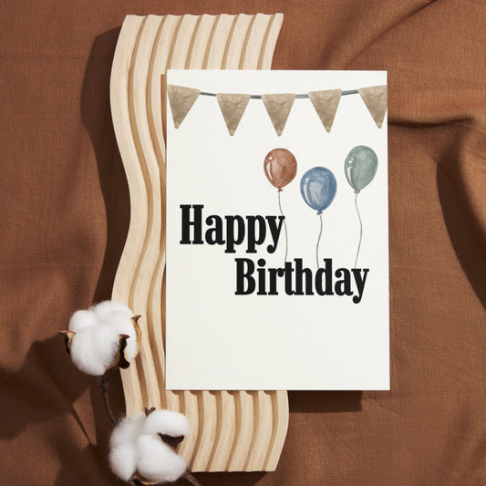 MBD027 - Balloons Happy Birthday Card