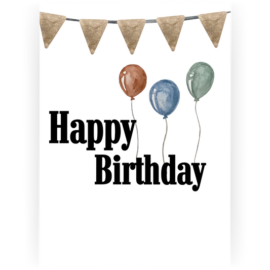 MBD027 - Balloons Happy Birthday Card