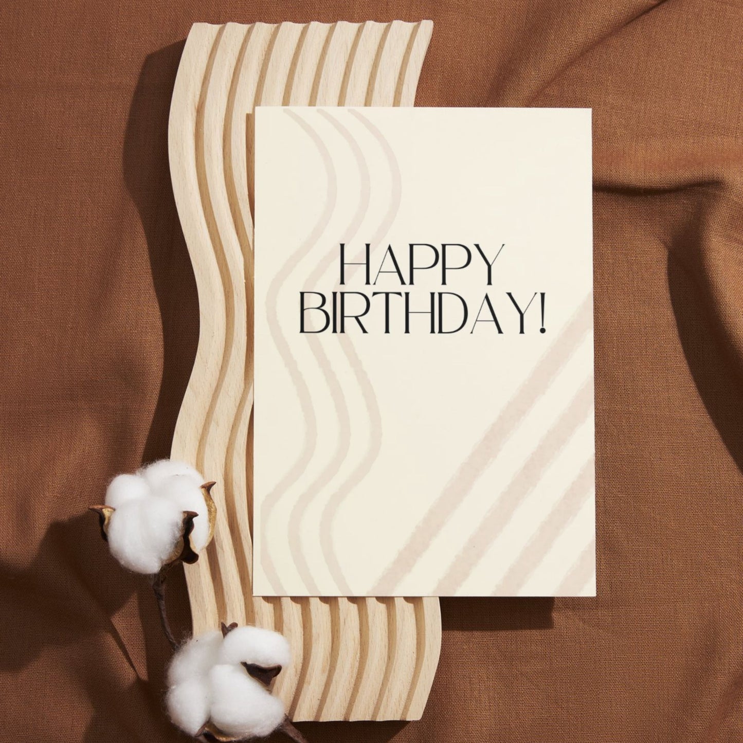 MBD028 - Muted Stripes Birthday Card